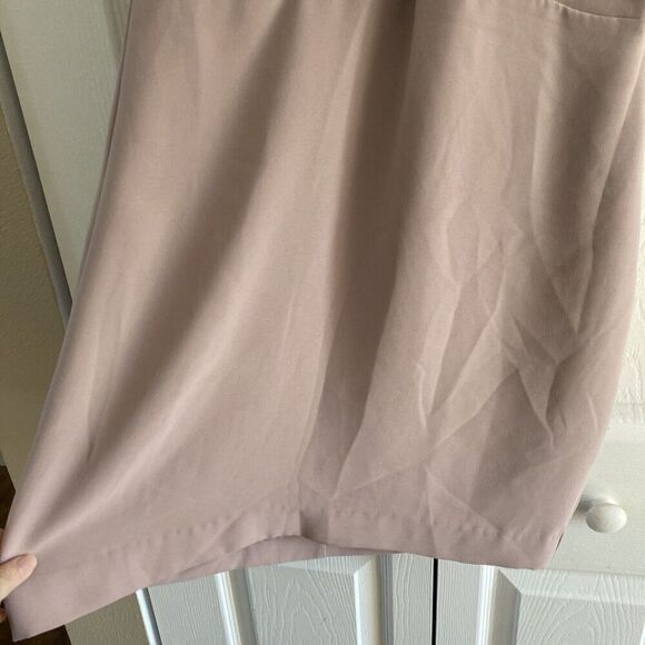 Babaton Aritzia Phoenix Dress Dusty Mauve Pink Faux Wrap Dress Size 8 - Picture 6 of 10